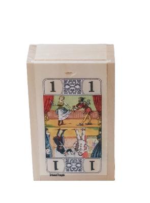 Boîte De Tarot En Bois Avec Jeu De Cartes Motif Petit