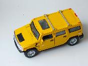 Voiture Miniature Hummer H2 Suv Jaune en Mtal