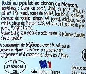 Pâté Méditerranéen Au Poulet Et Citron De Menton 220 Grs