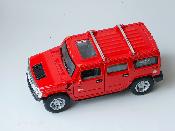 Voiture Miniature Hummer H2 Suv Rouge en Métal