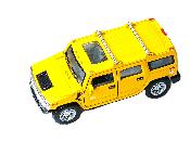 Voiture Miniature Hummer H2 Suv Jaune en Mtal