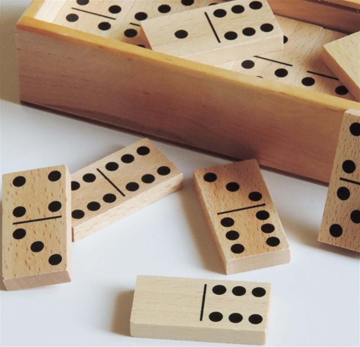 Jeu de dominos original en bois massif fabriqué en France